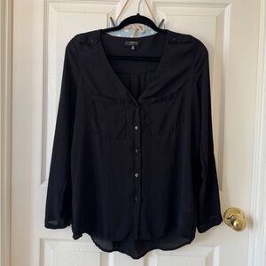 Cotton On Black Chiffon Blouse
